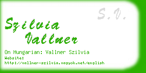 szilvia vallner business card